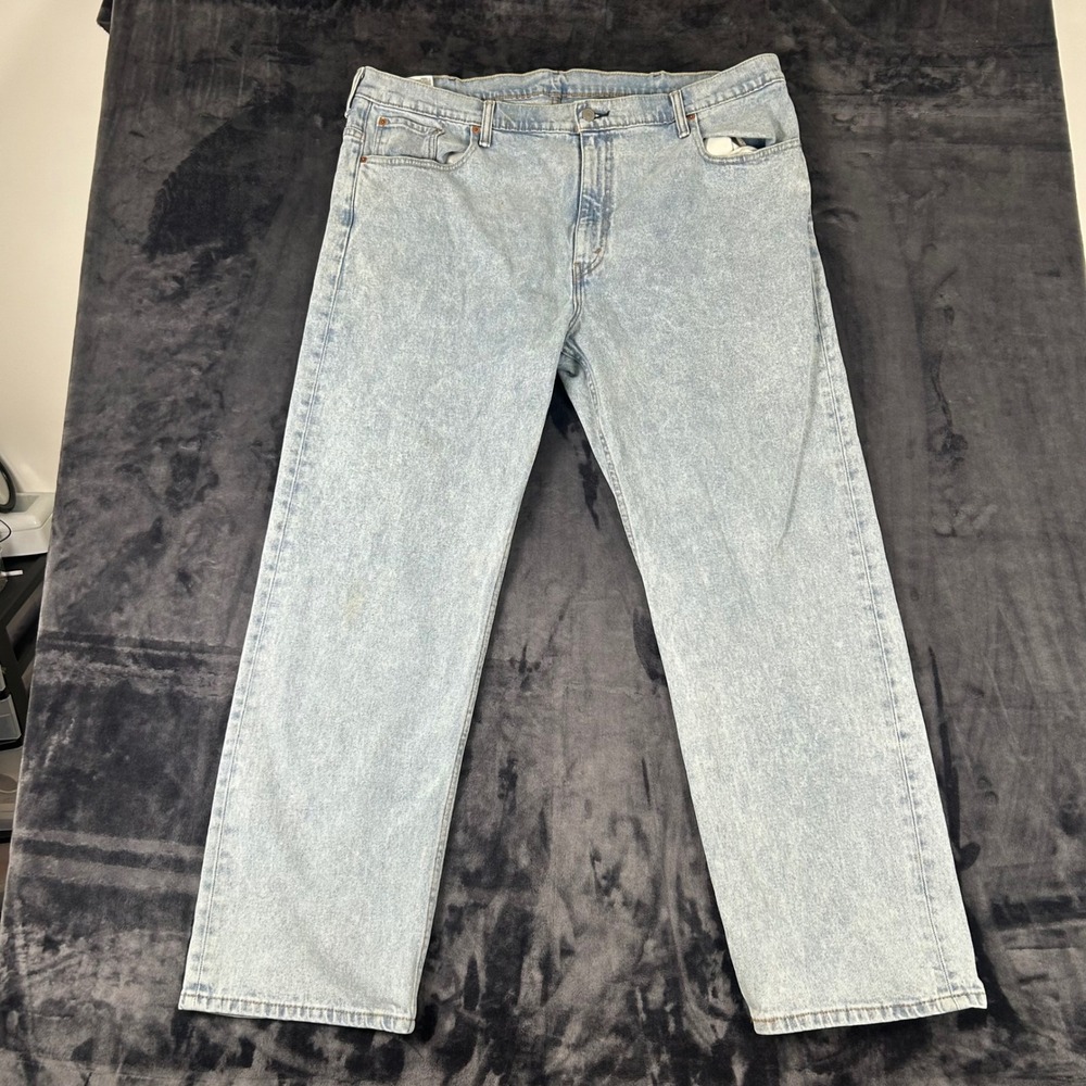 Levi's 569 Loose Straight Jeans Mens 42x32 Light Wash Blue Denim 42x31 Actual